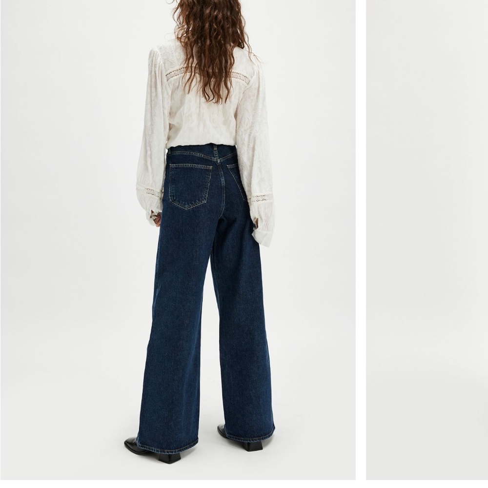 Agolde Dame High Rise Wide Leg Jeans - Picture 3 of 7